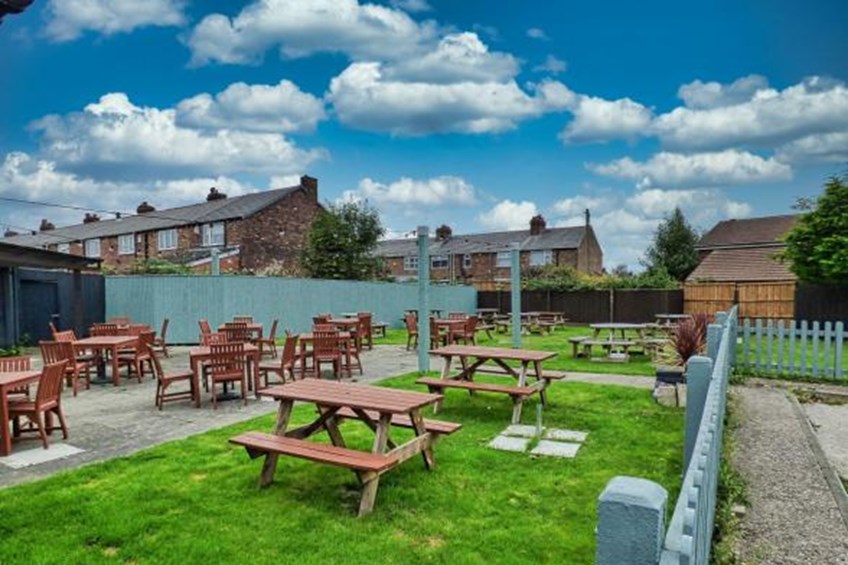 Beer garden area