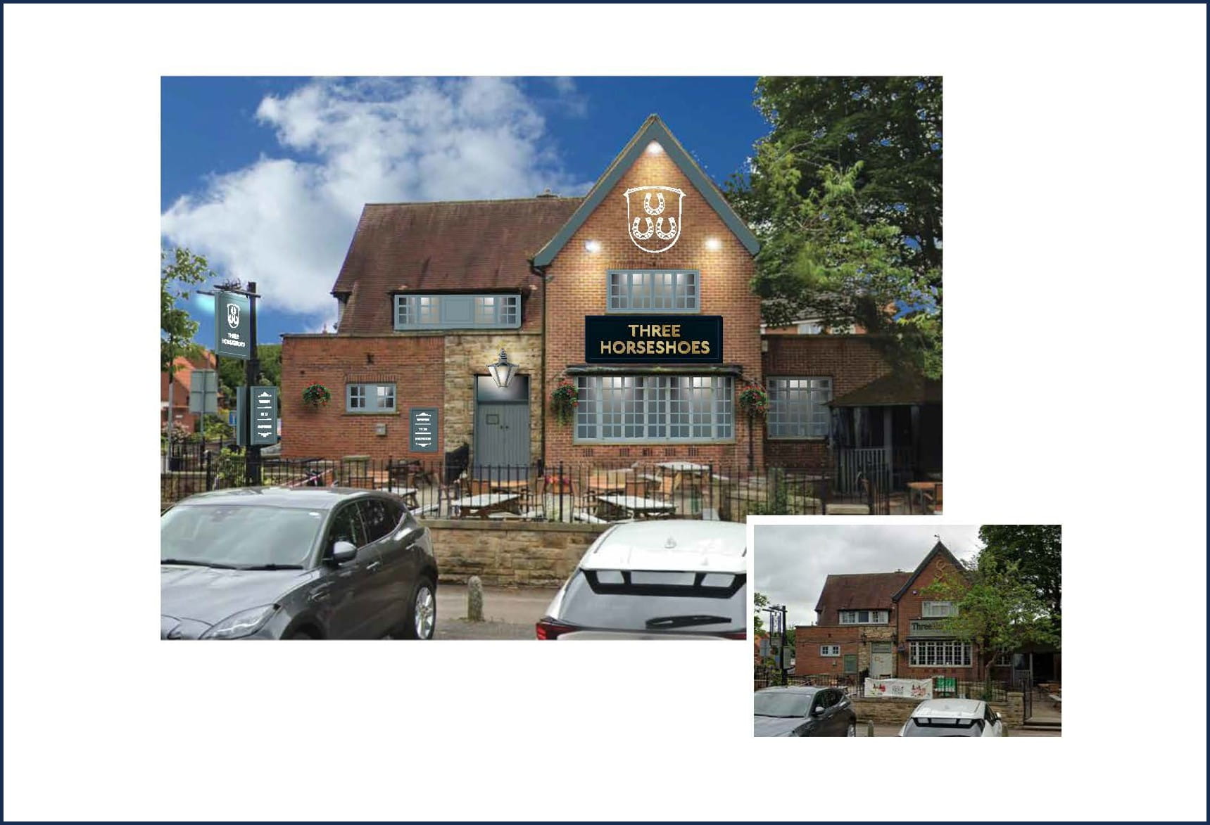 Three Horse Shoes, Loughborough Signage 1