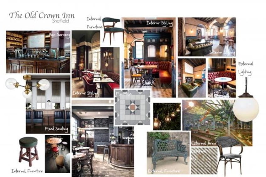 Old Crown Inn Sheffield Mood Board