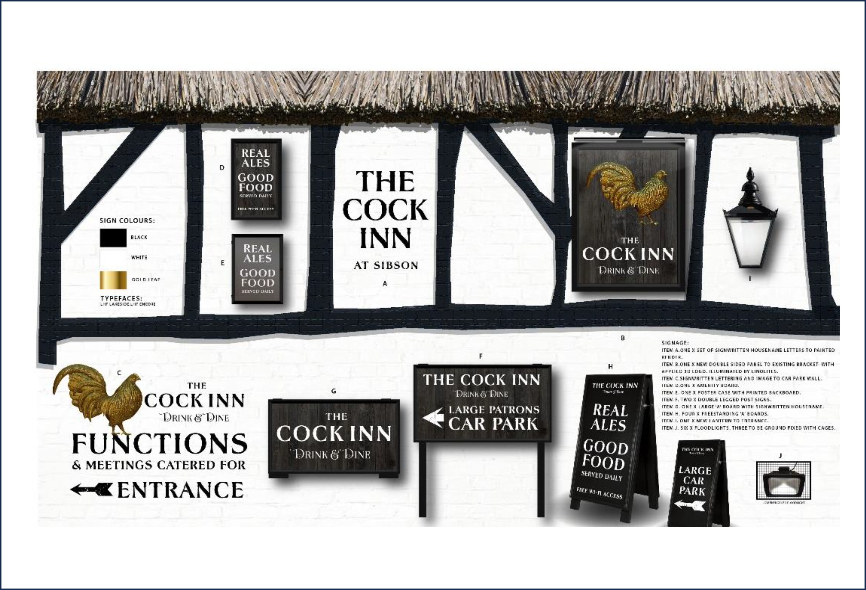 Cock Inn Sibson Nuneaton Signage
